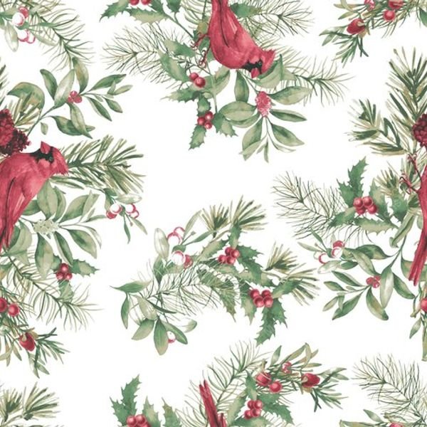 Pink Parrot Botanical Pattern — original textile pattern for botanical licensing