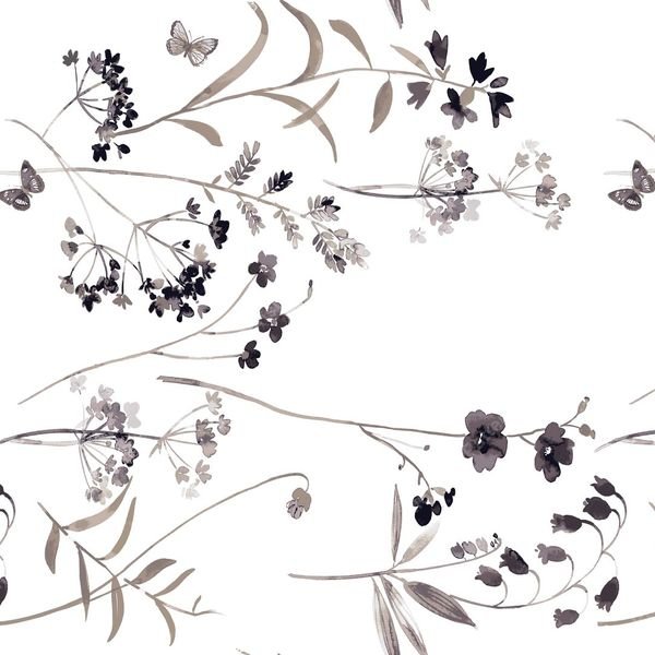 Floral Botanical Repeat — original textile pattern for nursery licensing