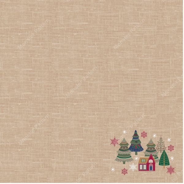 Holiday Scene Repeat Pattern — original textile pattern for tabletop licensing
