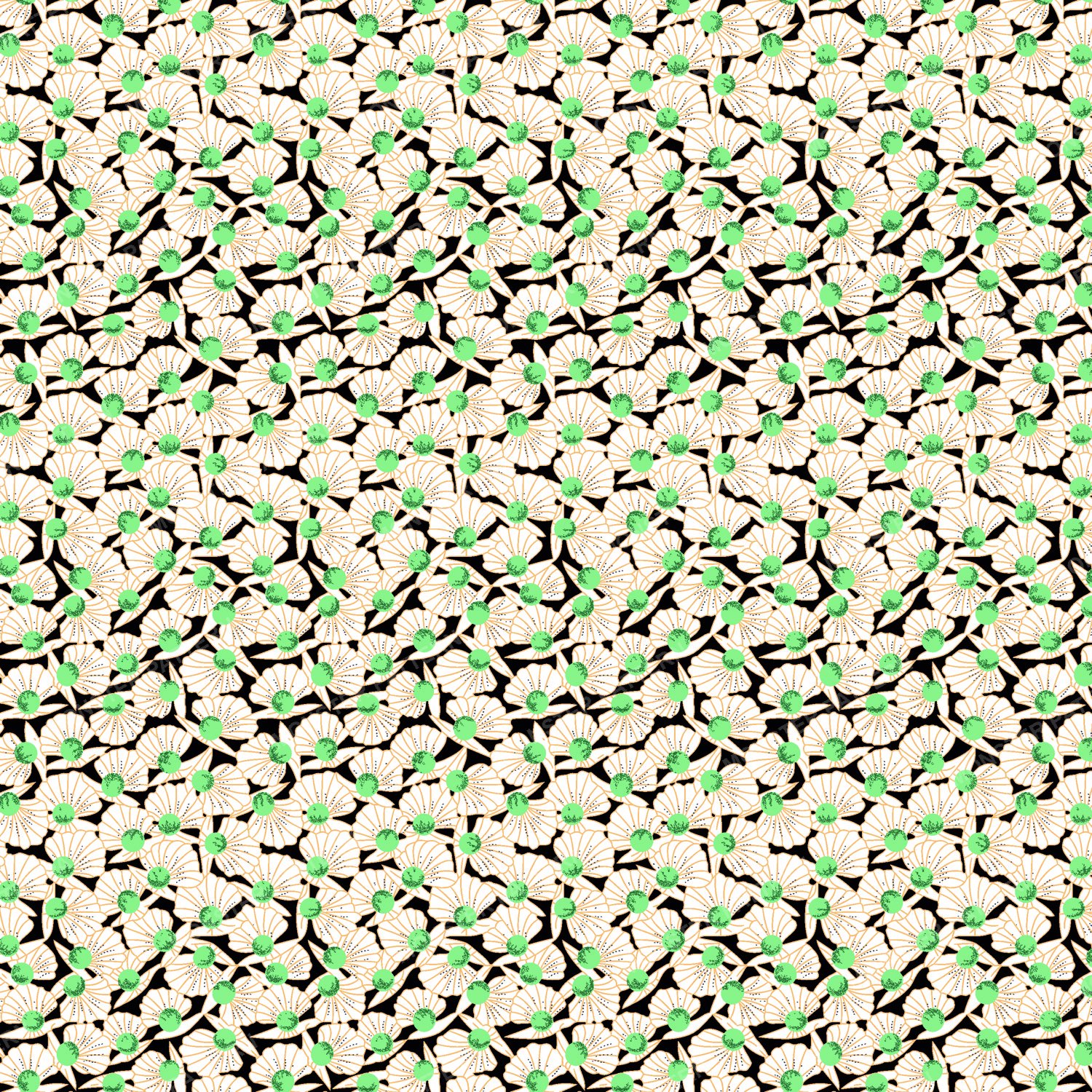 Ginkgo Leaf Pattern — original textile pattern for botanical licensing
