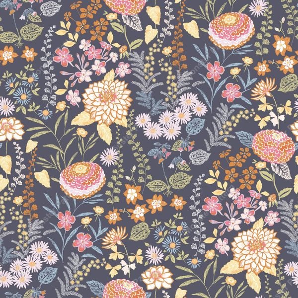 Floral Repeat Pattern — original textile pattern for floral licensing