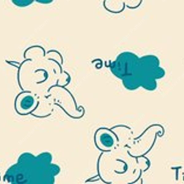 Teal Floral Repeat Pattern — original textile pattern for floral licensing