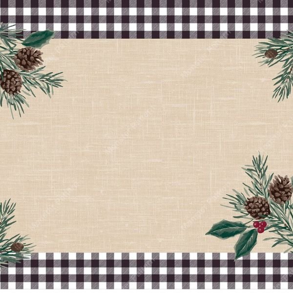 Pinecone Check Repeat — original textile pattern for botanical licensing