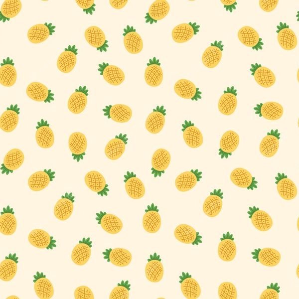 Pineapple Repeat Pattern — original textile pattern for botanical licensing