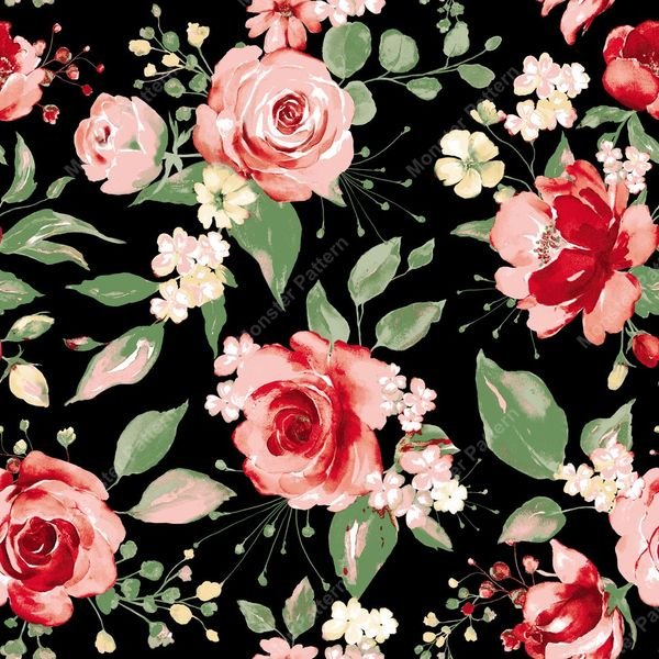Floral Repeat Pattern — original textile pattern for floral licensing