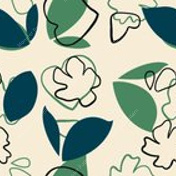 Floral Vine Repeat Pattern — original textile pattern for floral licensing