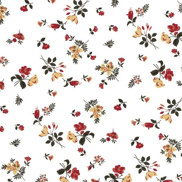 Small Floral Scatter Pattern — original textile pattern for floral licensing
