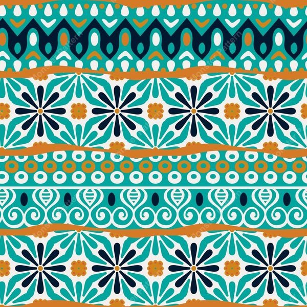 Floral Stripe Pattern — original textile pattern for floral licensing