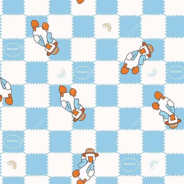 Checkered Clown Pattern — original textile pattern for lifestyle licensing