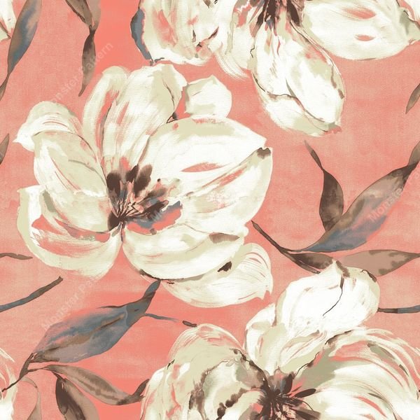 Pink Floral Repeat Pattern — original textile pattern for floral licensing