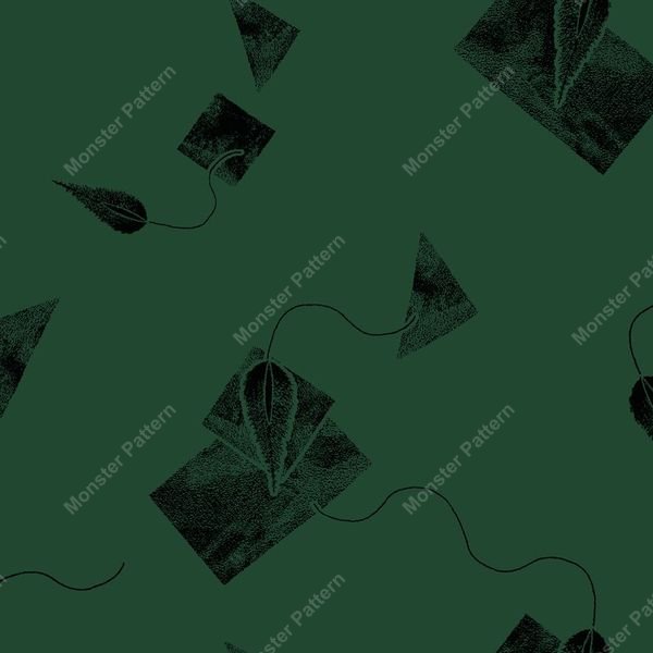 Green Botanical Repeat — original textile pattern for botanical licensing