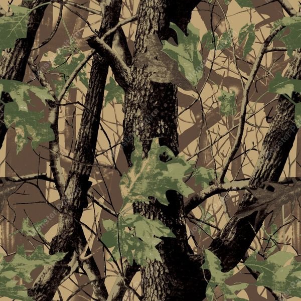 Forest Camouflage Pattern — original textile pattern for botanical licensing