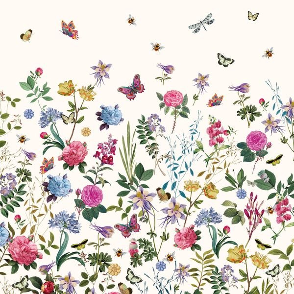 Floral Garden Repeat — original textile pattern for nursery licensing