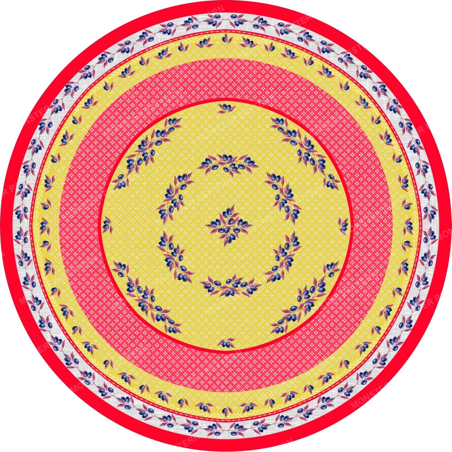 Circular Floral Border Pattern — original textile pattern for floral licensing