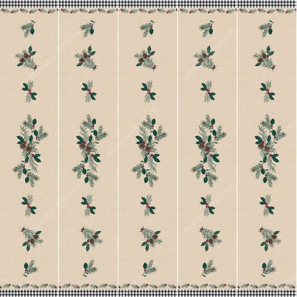Holiday Botanical Repeat — original textile pattern for tabletop licensing
