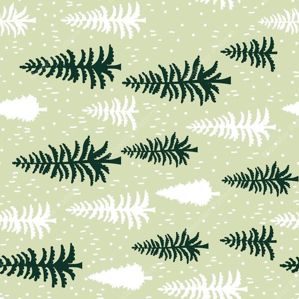Fir Tree Pattern — original textile pattern for botanical licensing