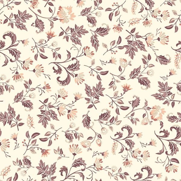 Small Floral Vine Pattern — original textile pattern for floral licensing