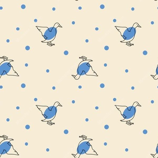 Blue Floral Repeat Pattern — original textile pattern for floral licensing