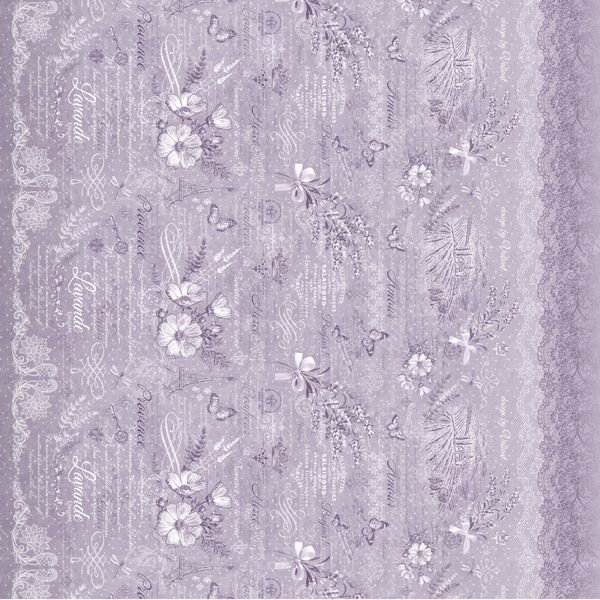 Lavender Floral Repeat Pattern — original textile pattern for nursery licensing