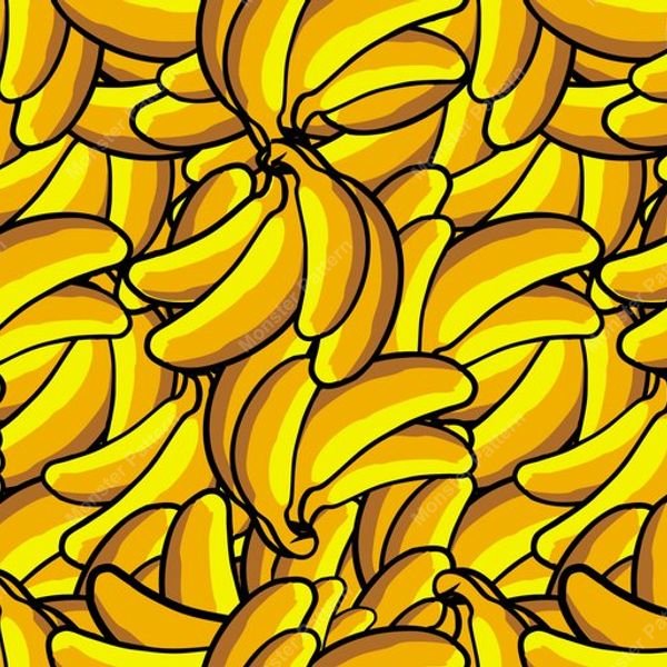 Banana Bunch Repeat Pattern — original textile pattern for botanical licensing