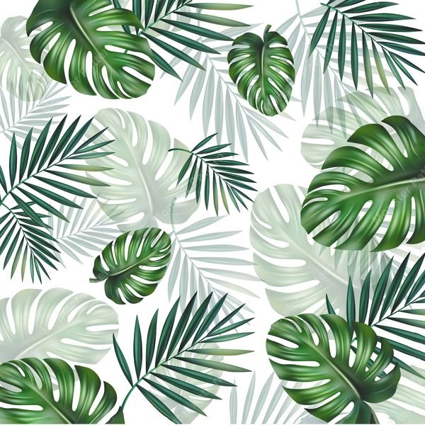Tropical Leaves Pattern — original textile pattern for botanical licensing