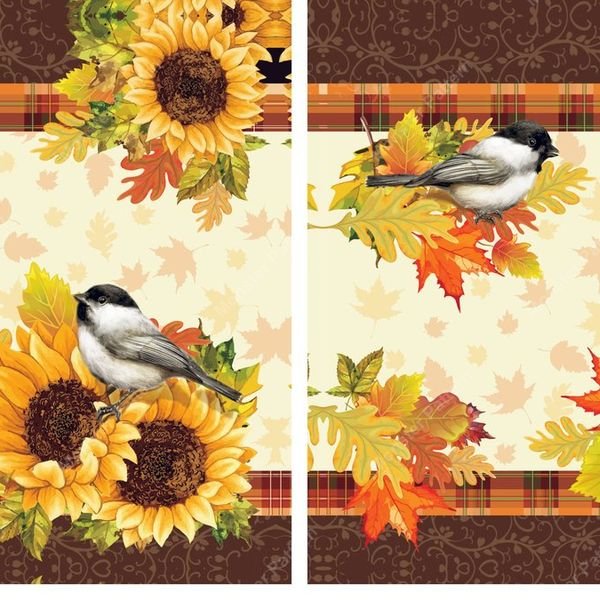 Sunflower and Bird Repeat — original textile pattern for floral licensing