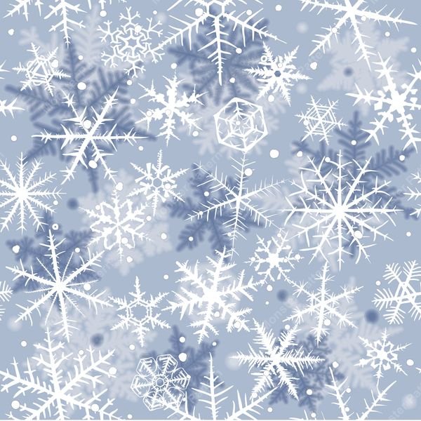 Snowflake Pattern — original textile pattern for tabletop licensing