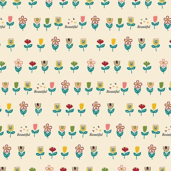 Floral Pattern with Small Flowers — original textile pattern for floral licensing