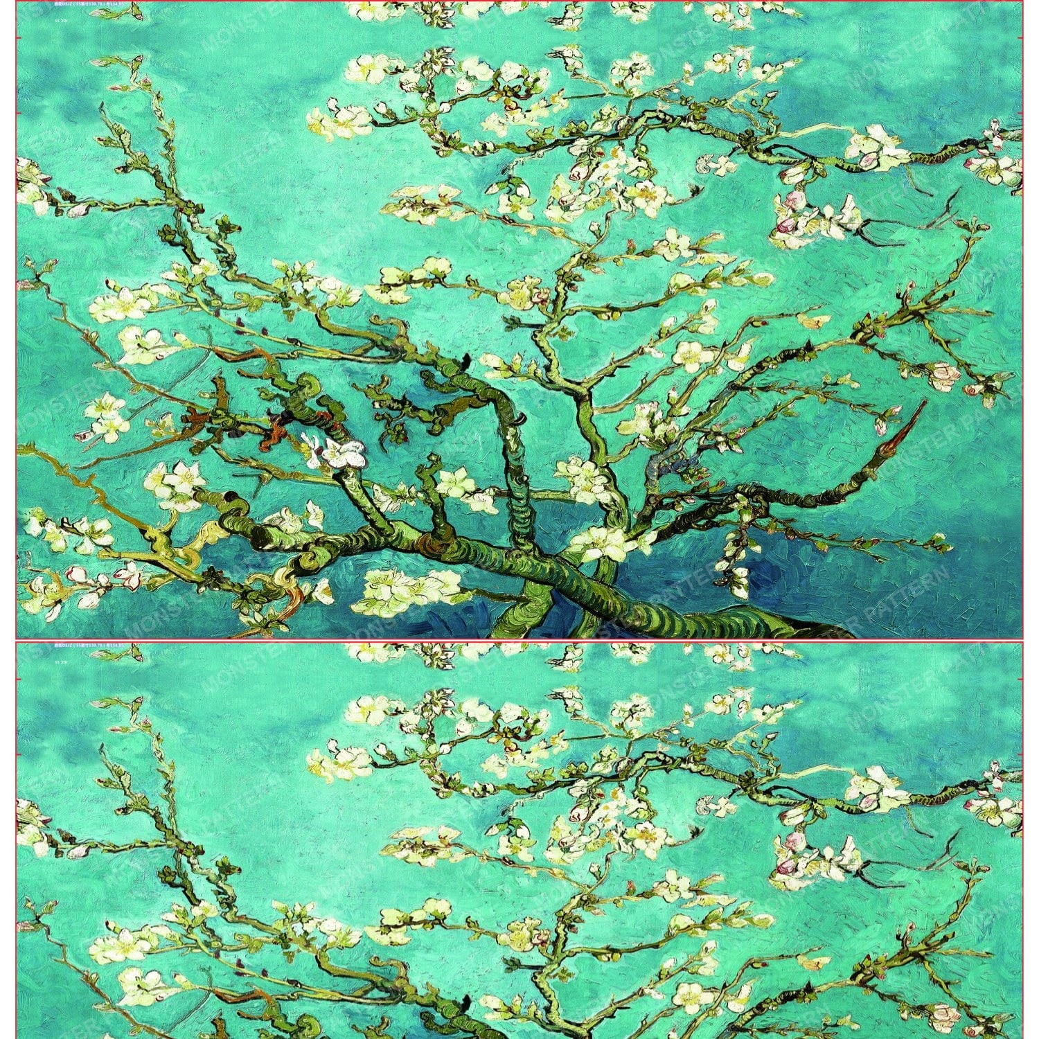 Almond Blossom Branches — original textile pattern for floral licensing