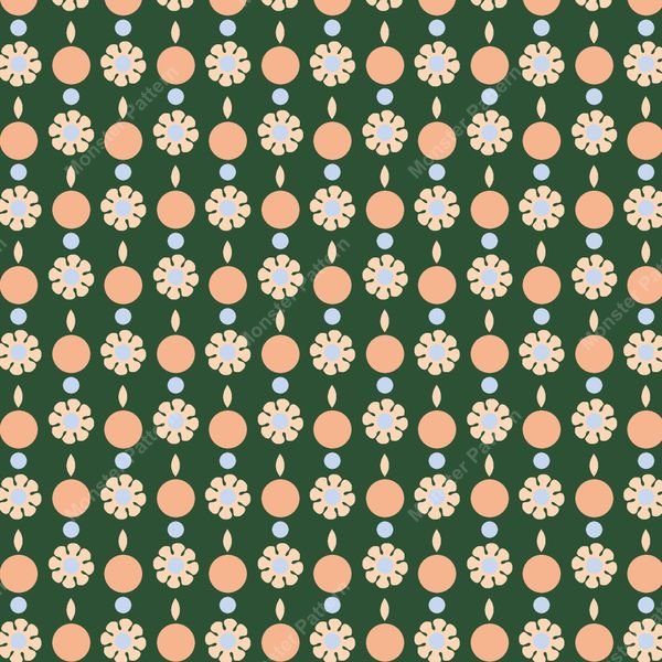 Floral Dot Grid Pattern — original textile pattern for floral licensing
