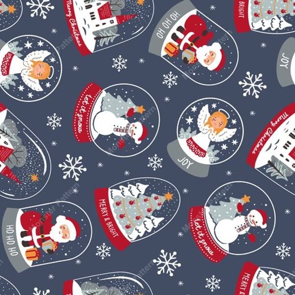 Christmas Snowman Pattern — original textile pattern for tabletop licensing