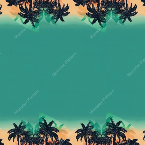 Tropical Palm Repeat Pattern — original textile pattern for botanical licensing