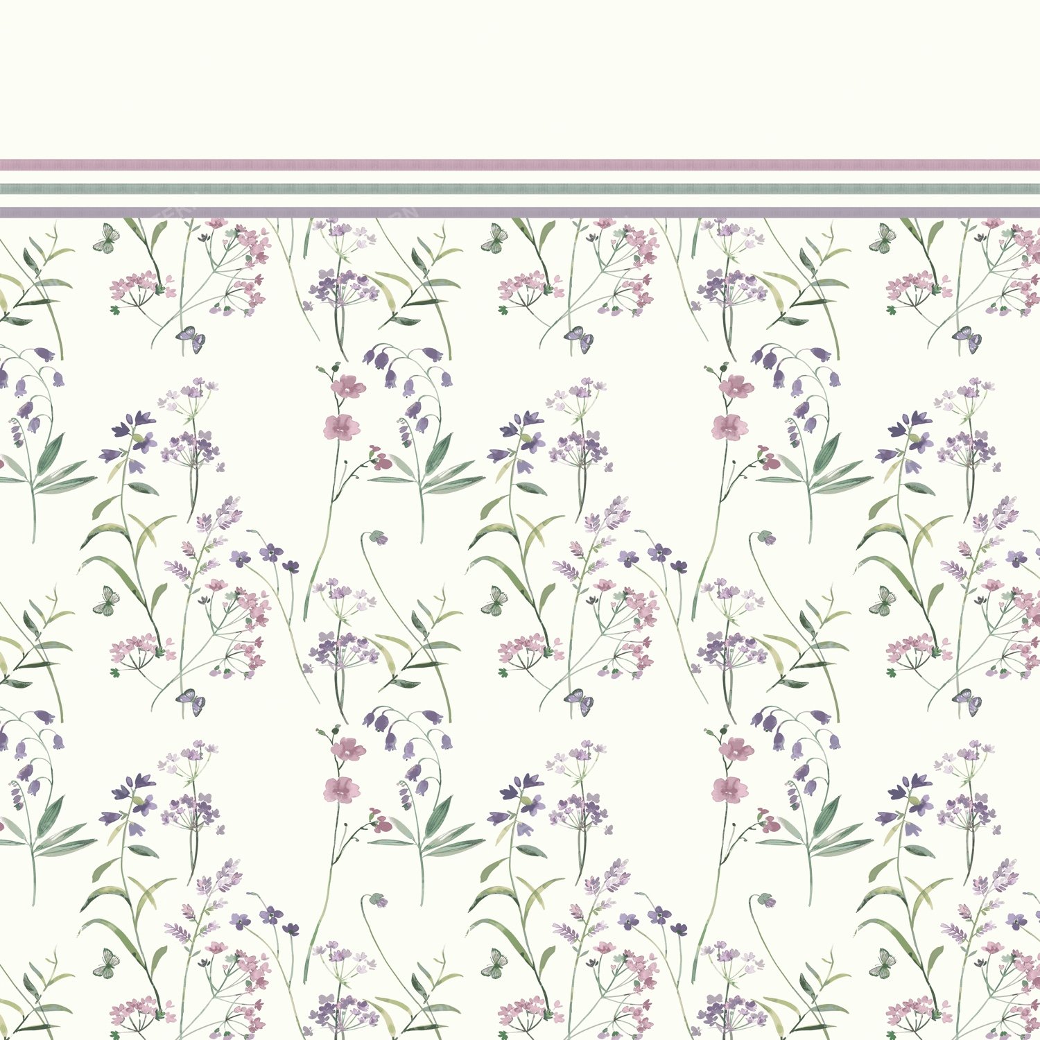 Floral Botanical Repeat — original textile pattern for nursery licensing
