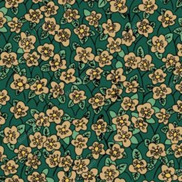 Green Leaf Pattern — original textile pattern for botanical licensing