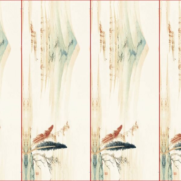 Watercolor Floral Stripe — original textile pattern for floral licensing