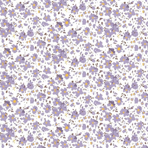 Small Blue Floral Pattern — original textile pattern for floral licensing