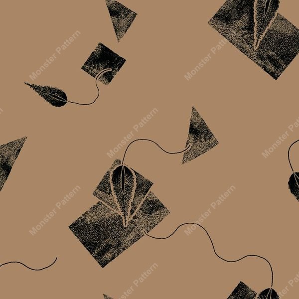 Green Leaf Pattern — original textile pattern for botanical licensing