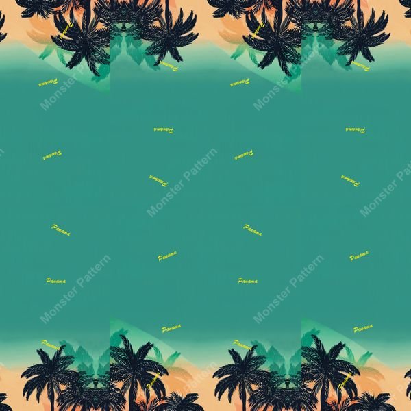 Tropical Palm Repeat Pattern — original textile pattern for botanical licensing