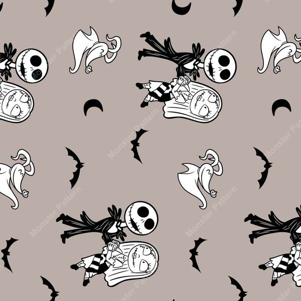 Halloween Character Repeat Pattern — original textile pattern for lifestyle licensing