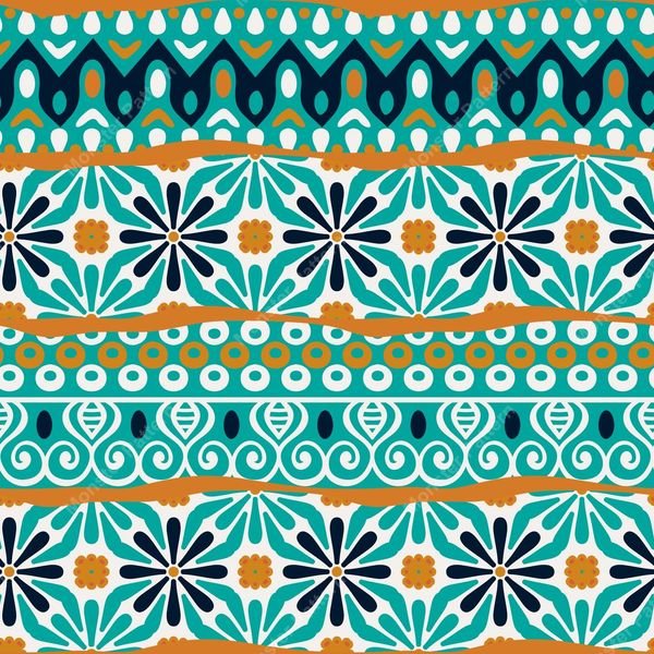 Floral Stripe Repeat Pattern — original textile pattern for floral licensing