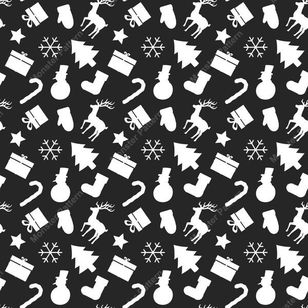Christmas Icons Pattern — original textile pattern for nursery licensing