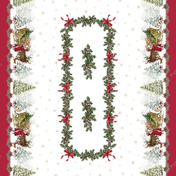 Christmas Tablecloth Pattern — original textile pattern for tabletop licensing