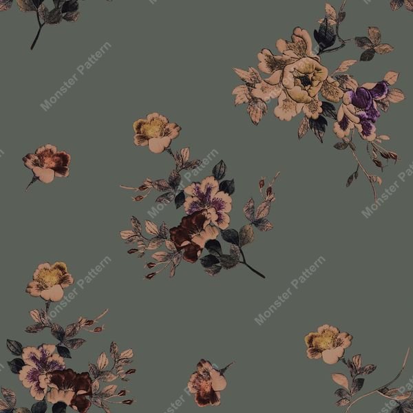 Floral Repeat Pattern — original textile pattern for floral licensing