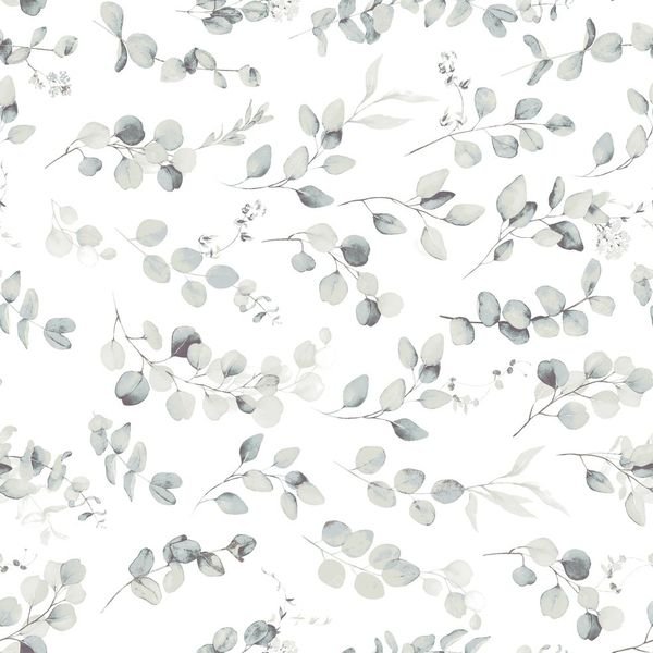 Eucalyptus Leaf Pattern — original textile pattern for botanical licensing