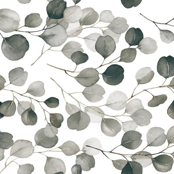Eucalyptus Leaf Pattern — original textile pattern for botanical licensing