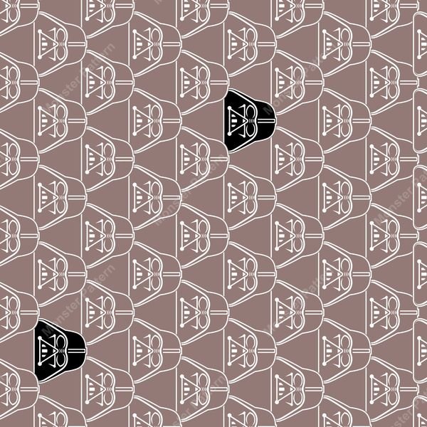 Darth Vader Helmet Pattern — original textile pattern for lifestyle licensing
