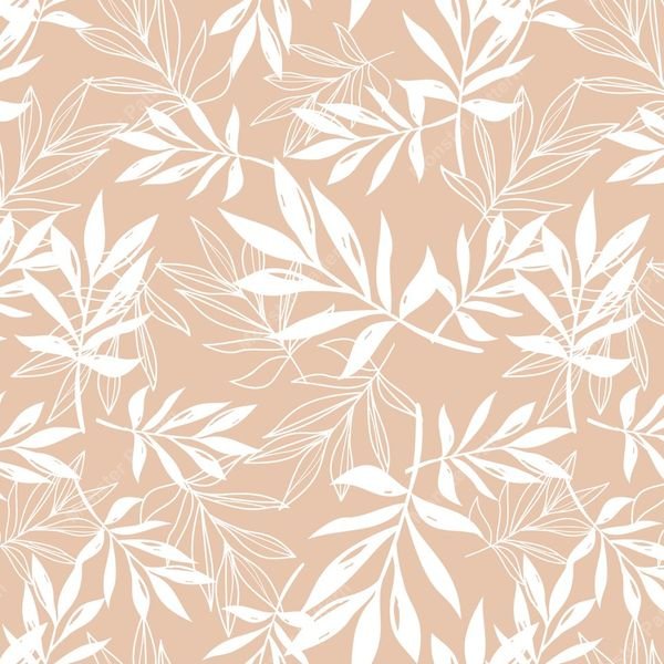 White Leaves on Pink — original textile pattern for botanical licensing