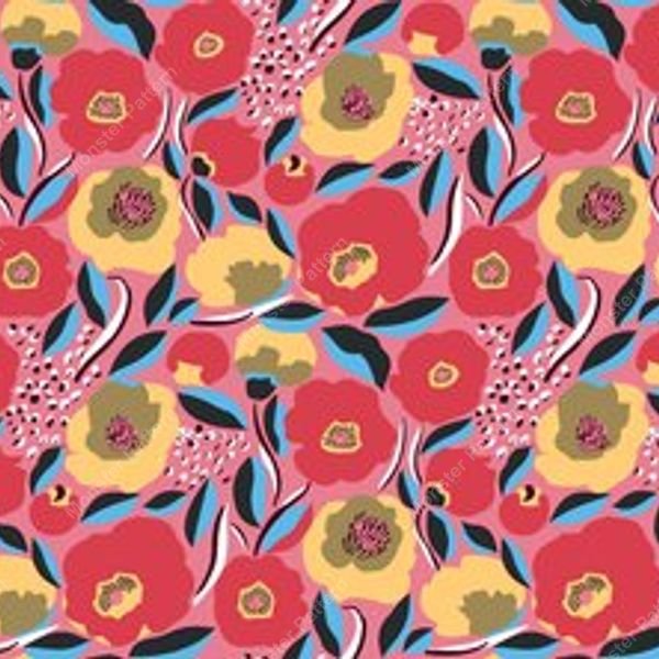 Pink Daisy Repeat Pattern — original textile pattern for floral licensing