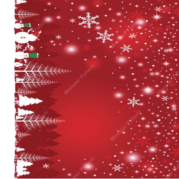 Christmas Snow Scene — original textile pattern for tabletop licensing