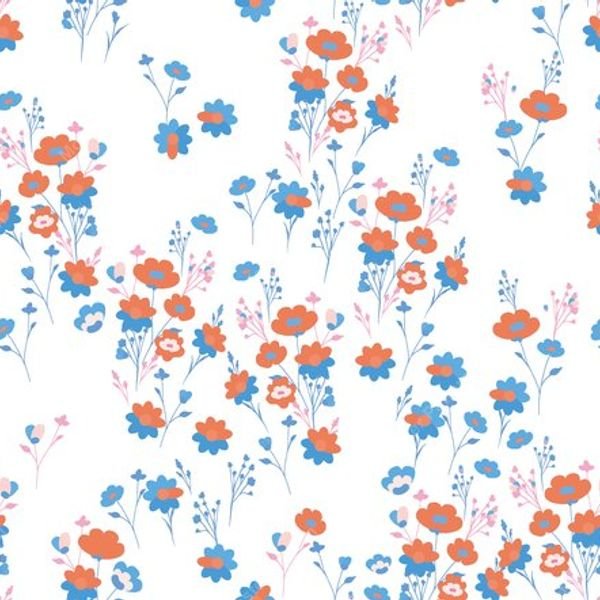 Small Floral Scatter Pattern — original textile pattern for floral licensing